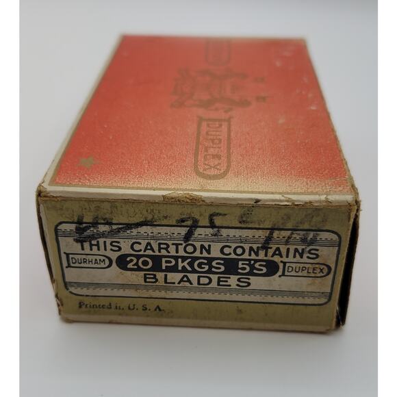 Vintage Durham Duplex Razor Carton of 19 Packages 5 Blades 95 Total Made USA NOS - Picture 4 of 12